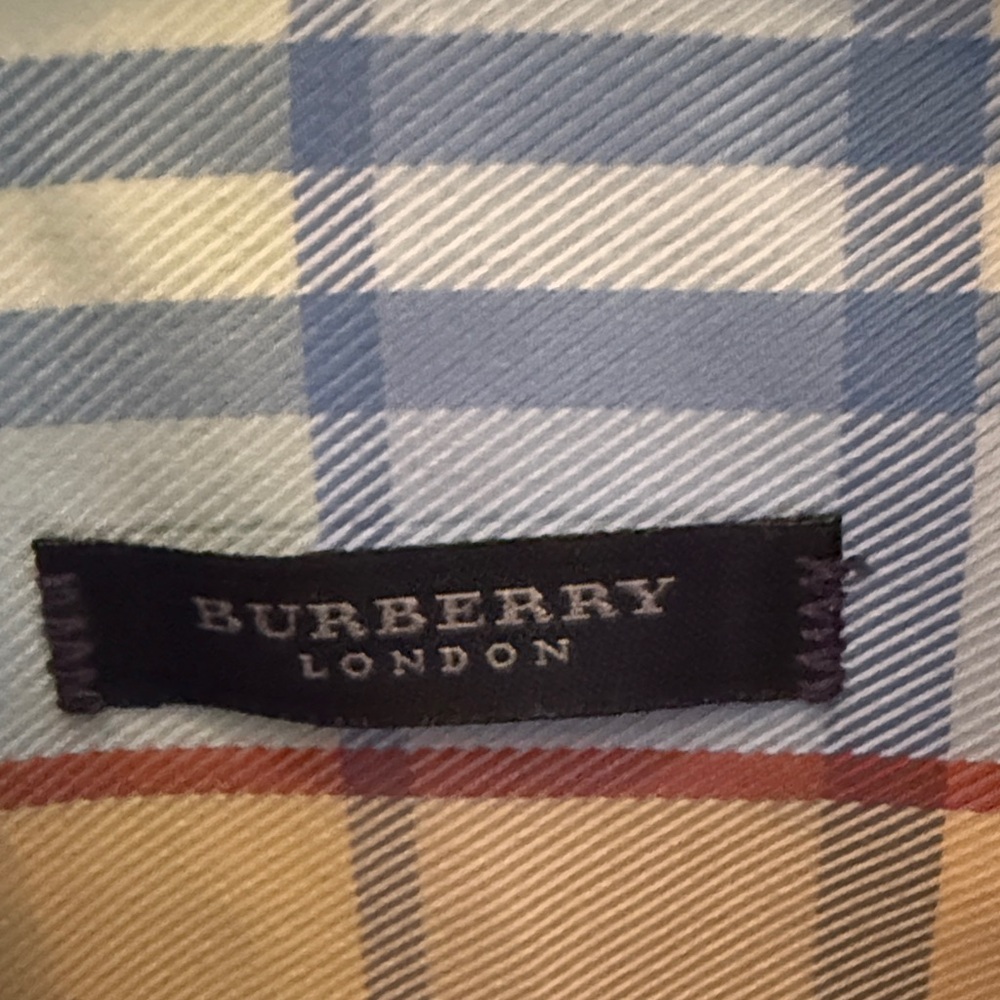 Burberry Multicolor Plaid Casual Shirt. 100% imported cotton. Made in the USA. - Picture 2 of 7